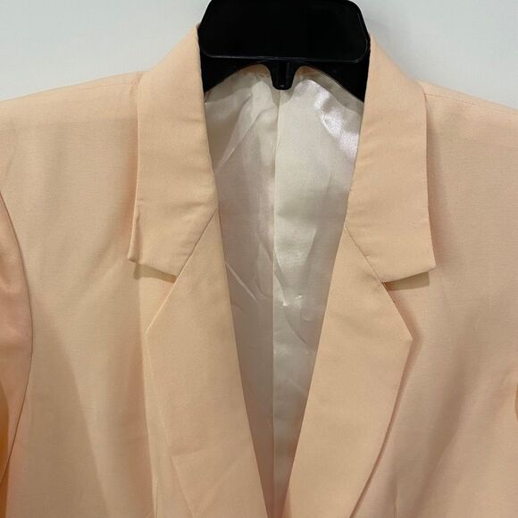 Women's Long Sleeve Suit Jacket/Blazer. Peach. Medium. Business Casual. Preppy. - Picture 4 of 13